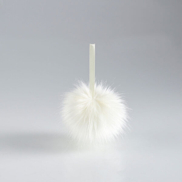 Longhaired White Faux Fur Bauble