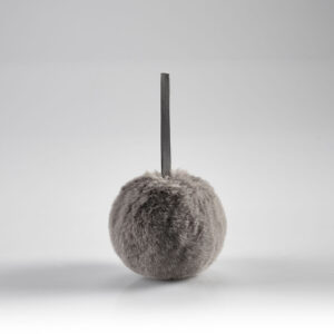 Soft Grey Faux Fur Bauble