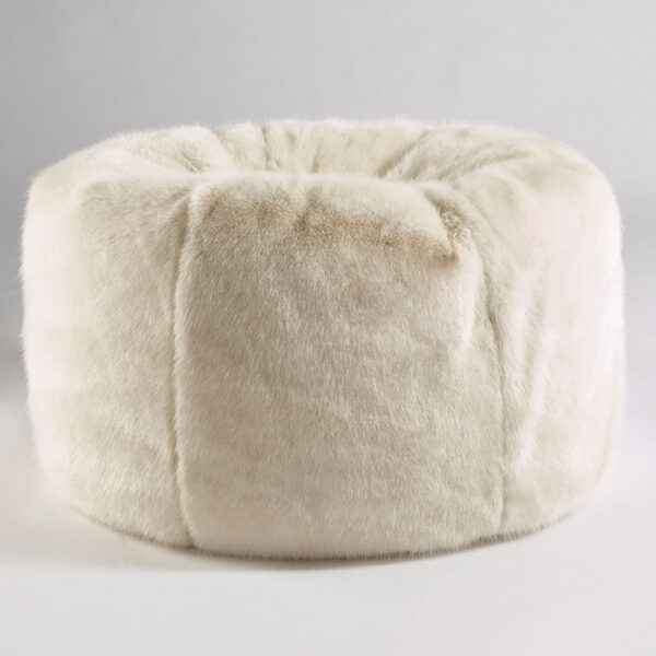 London Cream Faux Fur Bean Bag