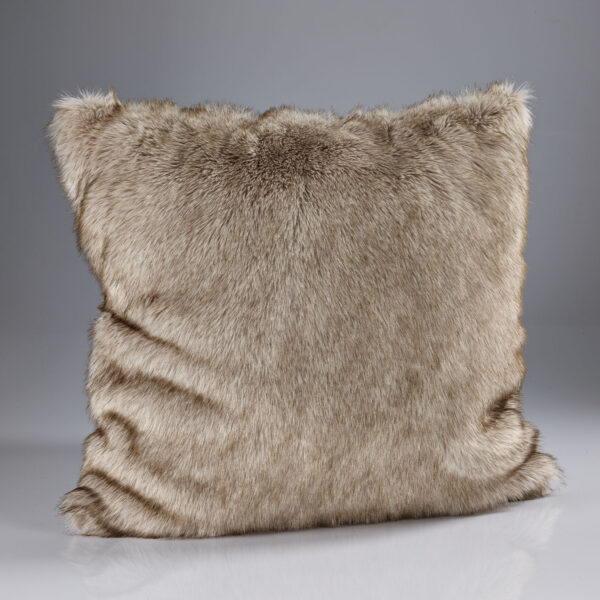 Siberian Wolf Faux Fur Cushion