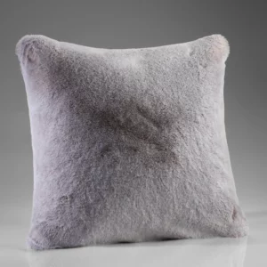 Silver Alaska Fox Faux Fur Cushion