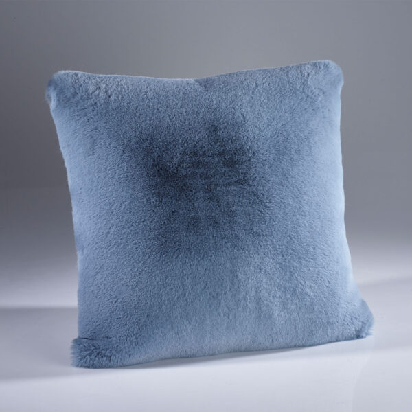 Soft Blue Faux Fur Cushion