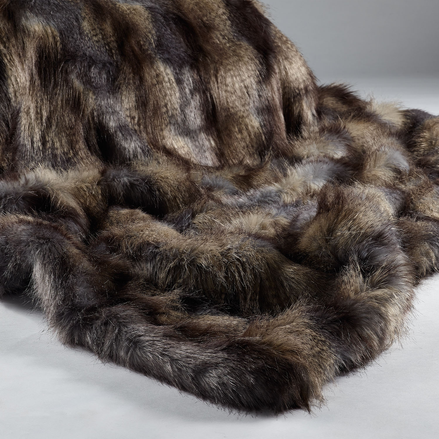 Blue Wolf Faux Fur Throw | Made In Britain | Katrina Hampton