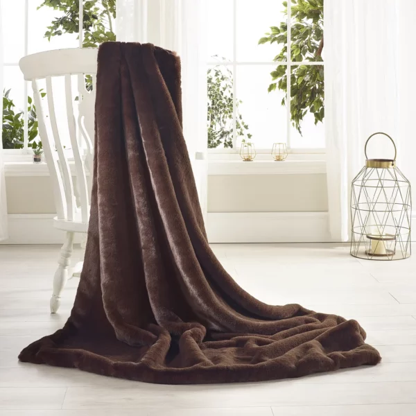 Brown Bear Faux Fur Throw