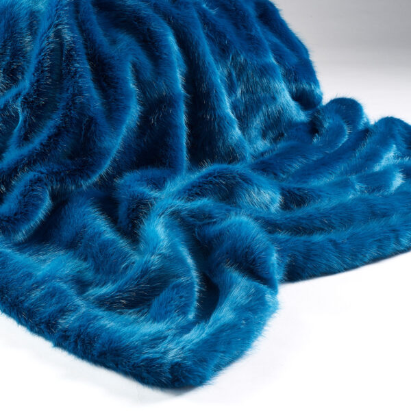 London Bluestone Faux Fur Throw