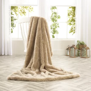 Pebble Faux Fur Throw