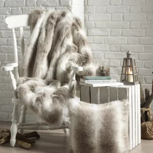 Reindeer Faux Fur Throw