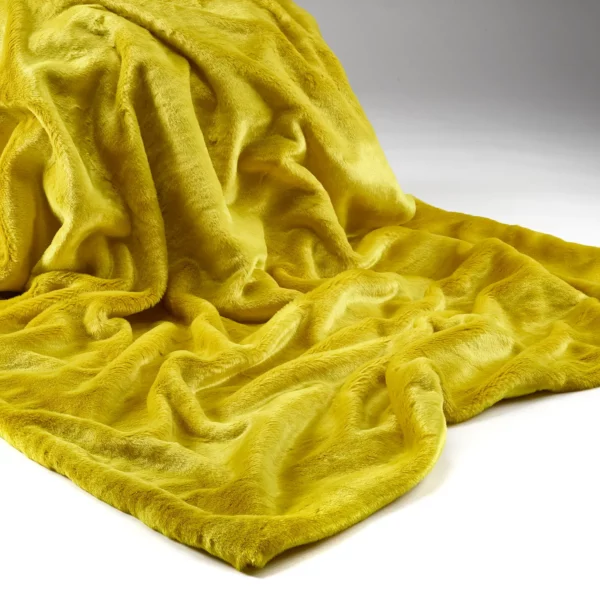 Sulphur Faux Fur Throw