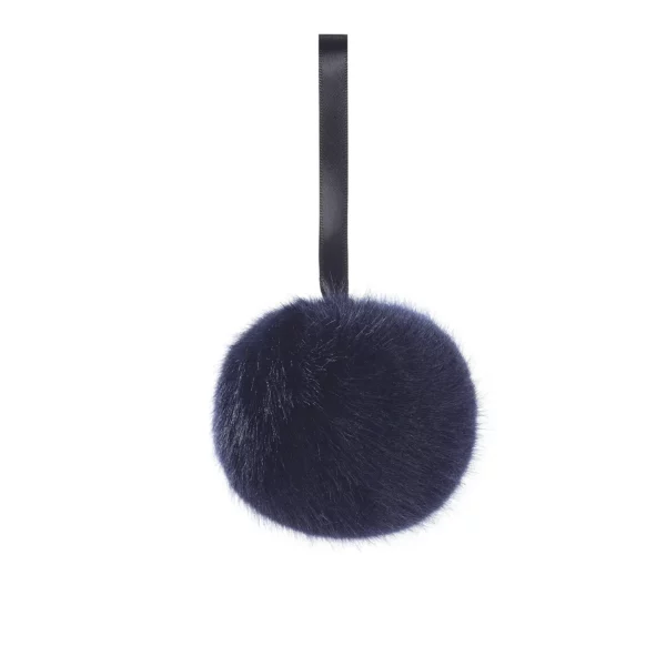 London Navy Faux Fur Bauble