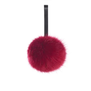 London Red Faux Fur Bauble