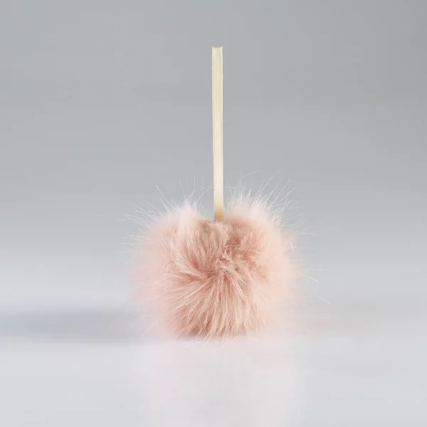 Rose Pink Faux Fur Bauble