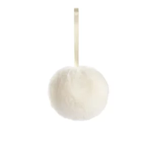 Soft Cream Faux Fur Bauble