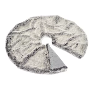 Faux Fur Christmas Tree Skirt, Alaska Fox