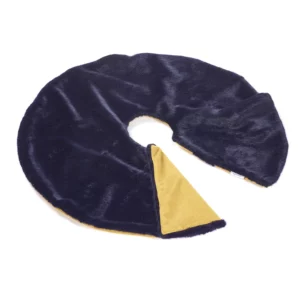 Faux Fur Christmas Tree Skirt, London Navy