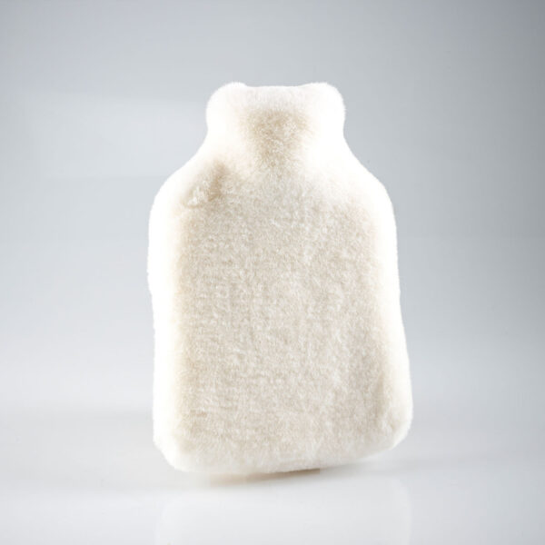 Soft Cream Faux Fur Hot Water Bottle