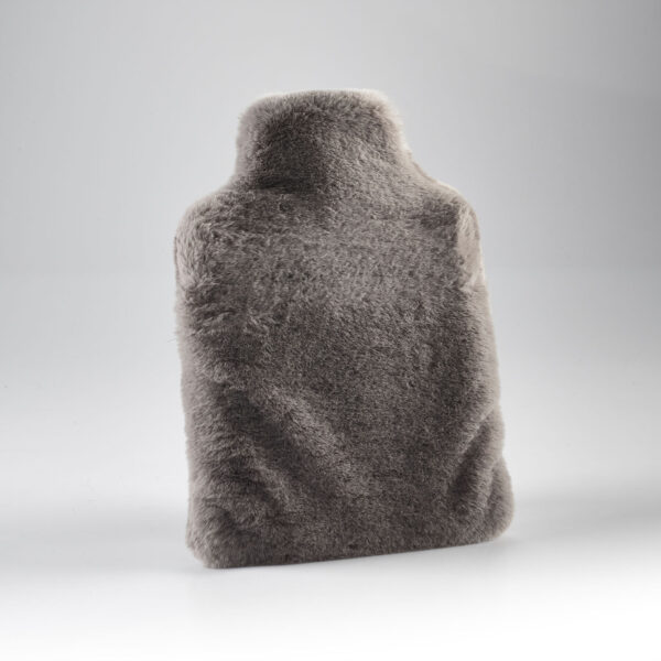 Soft Grey Faux Fur Hot Water Bottle