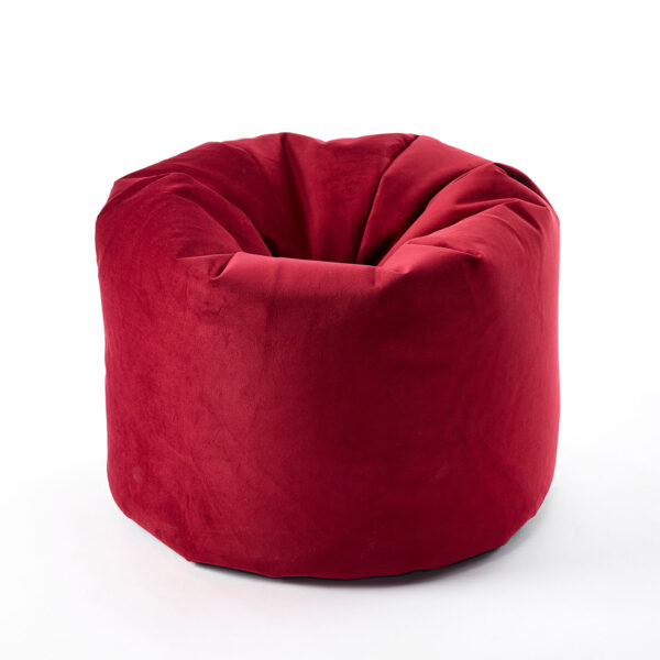 Cranberry Luxe Velvet Bean Bag