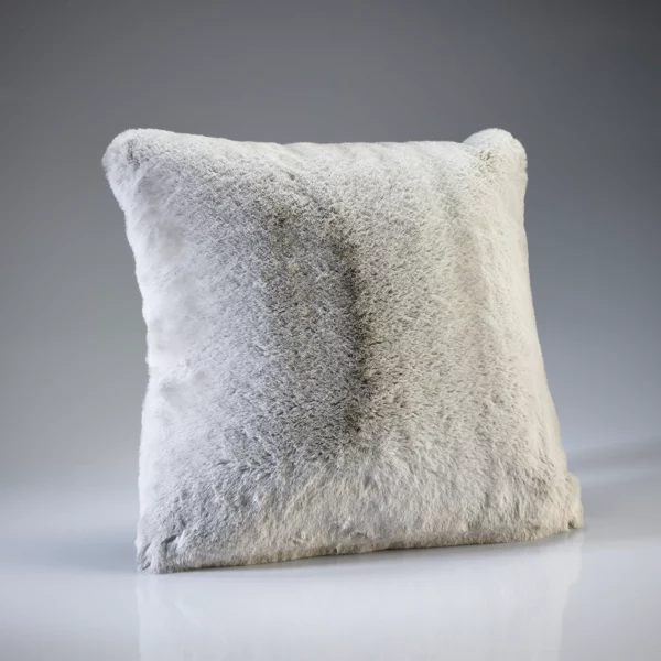 Luxe Silver Faux Fur Cushion